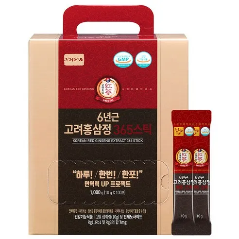 정원삼 6년근 고려홍삼정 365스틱, 1kg, 1개